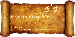 Bujella Filomén névjegykártya